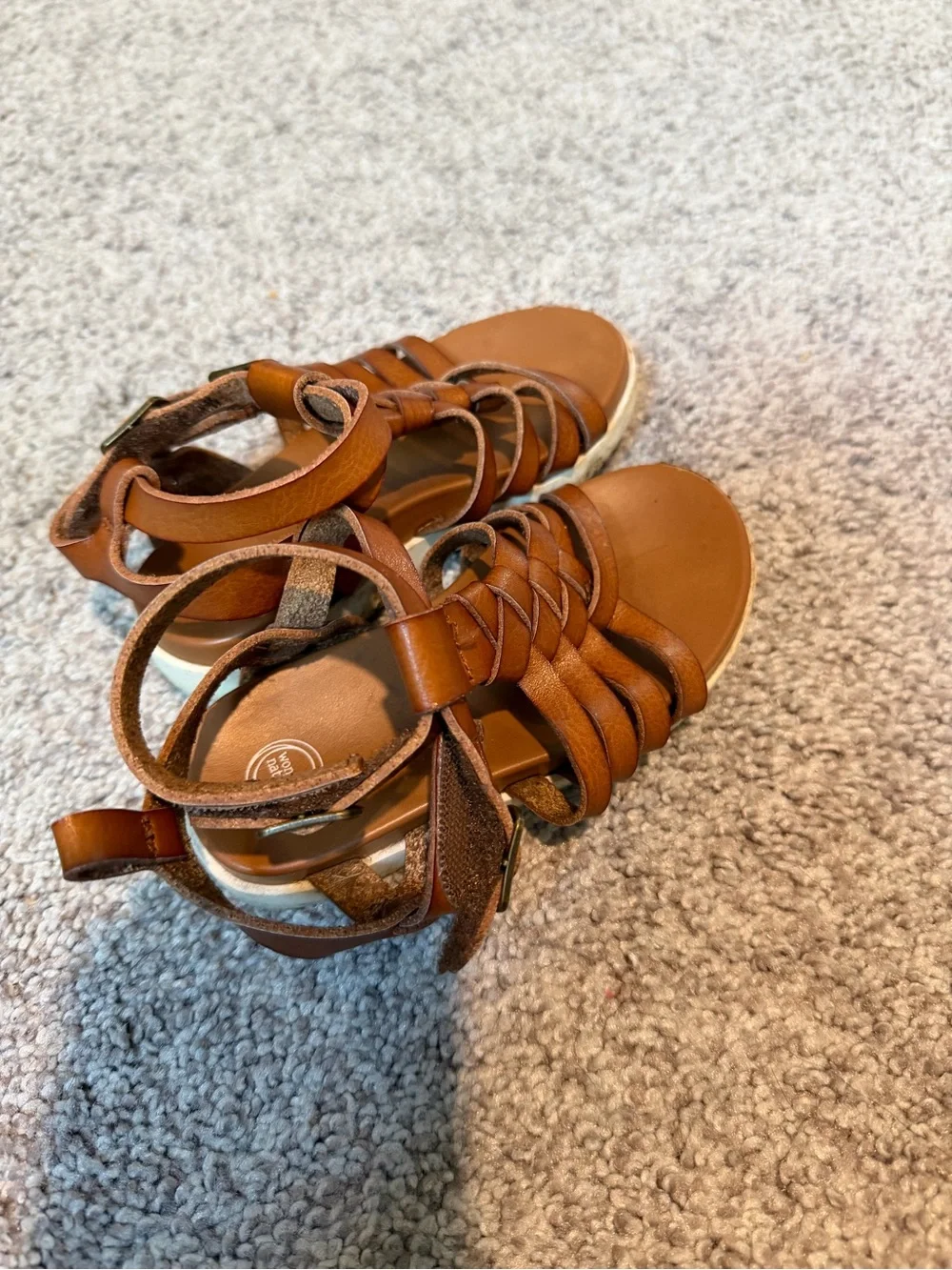 wonder nation Brown Strappy Girls' Sandals